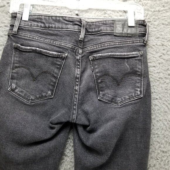 Levis Jeans Womens 26 Black 711 Skinny Stretch Denim *Read* - Picture 11 of 16